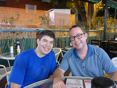 James and Ricardo at dinner